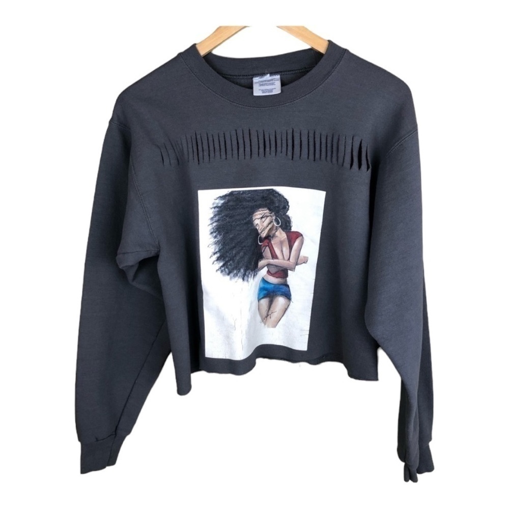 OWN who you are 𝅺sweatshirt cropped and distressed size M‎ signed